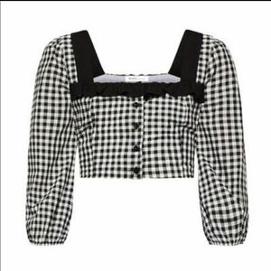 NWT BCBGeneration Black & White Gingham Crop top Size Small